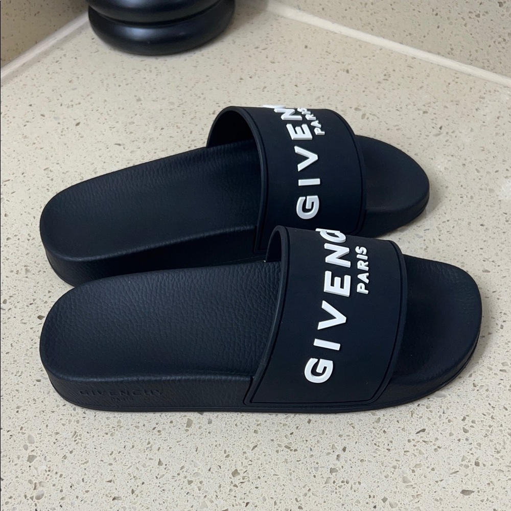 Givenchy Black Slide Sandals